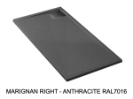 Receveur de douche, sur mesure : Largeur 100 à 300 cm x l. 70 à 150 cm. Bac à douche en résine Akrytan® anti glissant, finition misse, 10 couleurs, Livraison offerte et rapide